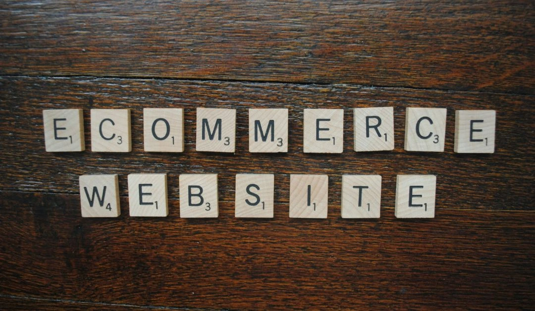 Scrabble pieces featuring E-commerce Website phrase