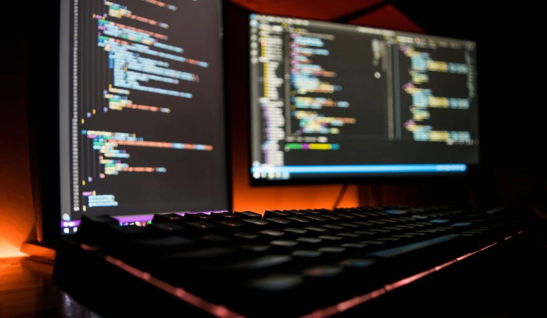Close-up of a black computer keyboard, representing the tools powering Cincinnati’s digital and web development community.