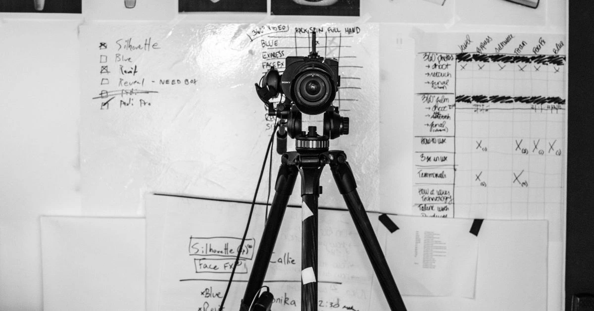 Video camera in video production room